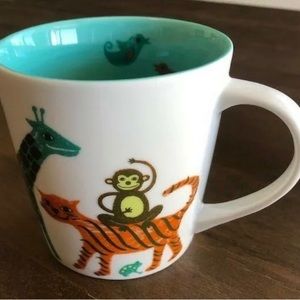 Starbucks Zoo Animals Mug 2008 New Bone China Vibrant color inside out pattern